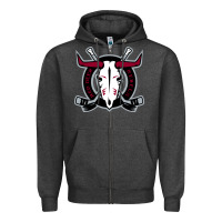 Charcoal Heather deer-red-rebels Zipper Hoodie - linhVisuals