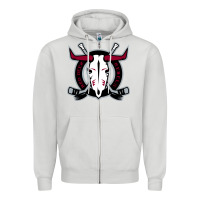 Dove Grey deer-red-rebels Zipper Hoodie - linhVisuals