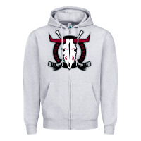 Heather Grey deer-red-rebels Zipper Hoodie - linhVisuals