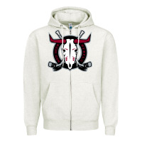 Oatmeal Heather deer-red-rebels Zipper Hoodie - linhVisuals