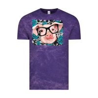 Cloud Purple gemstone and cowhide pig Vintage Tee - RanaPortraitStore