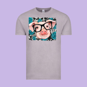 Gemstone And Cowhide Pig Vintage Tee Designed By Ranaportraitstore