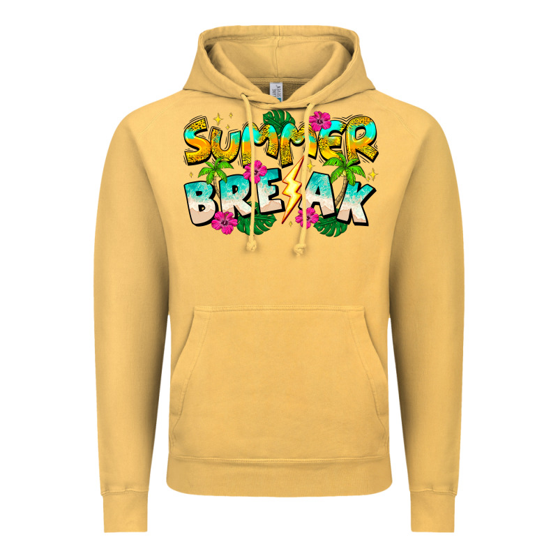 Summer Break Vintage Hoodie by CowhideDigitalArt | Teevron