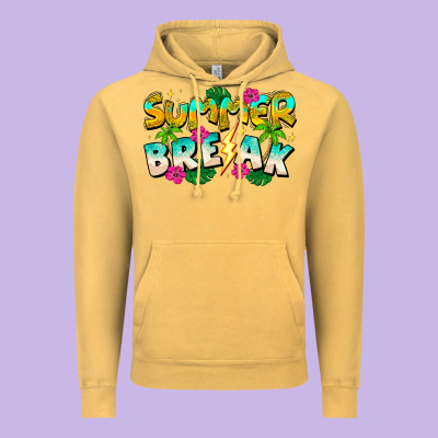 Summer Break Vintage Hoodie Designed By Cowhidedigitalart