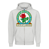 Dove Grey rovers black burn fc Zipper Hoodie - linhVisuals