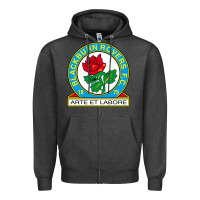 Charcoal Heather rovers black burn fc Zipper Hoodie - linhVisuals