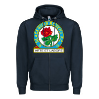 Navy rovers black burn fc Zipper Hoodie - linhVisuals