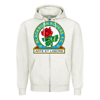 Oatmeal Heather rovers black burn fc Zipper Hoodie - linhVisuals
