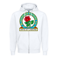 White rovers black burn fc Zipper Hoodie - linhVisuals