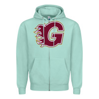 Seafoam guildford flames Zipper Hoodie - linhVisuals