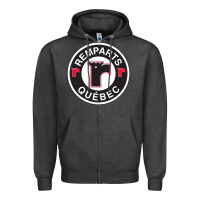 Charcoal Heather remparts-quebec Zipper Hoodie - linhVisuals