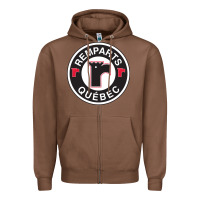 Chestnut remparts-quebec Zipper Hoodie - linhVisuals