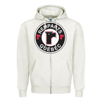 Oatmeal Heather remparts-quebec Zipper Hoodie - linhVisuals