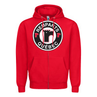 Red remparts-quebec Zipper Hoodie - linhVisuals