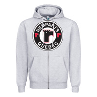 Heather Grey remparts-quebec Zipper Hoodie - linhVisuals