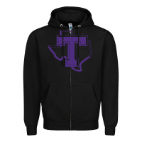 Black tarleton tontexas Zipper Hoodie - linhVisuals