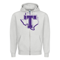 Dove Grey tarleton tontexas Zipper Hoodie - linhVisuals
