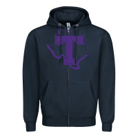 Navy tarleton tontexas Zipper Hoodie - linhVisuals