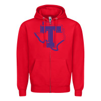 Red tarleton tontexas Zipper Hoodie - linhVisuals