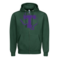 Sports Green tarleton tontexas Zipper Hoodie - linhVisuals