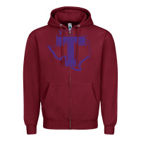 Burgundy tarleton tontexas Zipper Hoodie - linhVisuals