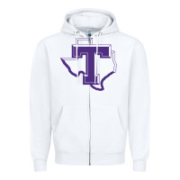 White tarleton tontexas Zipper Hoodie - linhVisuals