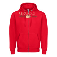 Red new grucci tshirt Zipper Hoodie - linhVisuals