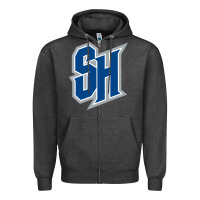 Charcoal Heather seton hall pirates Zipper Hoodie - linhVisuals