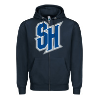 Navy seton hall pirates Zipper Hoodie - linhVisuals