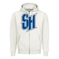 Oatmeal Heather seton hall pirates Zipper Hoodie - linhVisuals