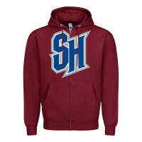 Burgundy seton hall pirates Zipper Hoodie - linhVisuals