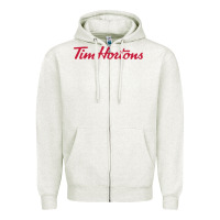 Oatmeal Heather tim horton tshirt Zipper Hoodie - linhVisuals