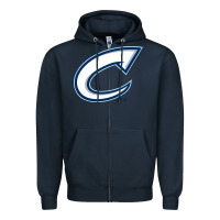 Navy columbus clippers Zipper Hoodie - linhVisuals