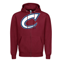 Burgundy columbus clippers Zipper Hoodie - linhVisuals