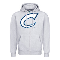 Heather Grey columbus clippers Zipper Hoodie - linhVisuals