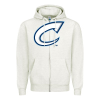 Oatmeal Heather columbus clippers Zipper Hoodie - linhVisuals