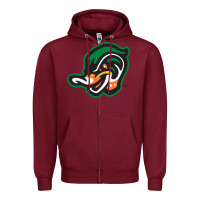 Burgundy down east wood ducks Zipper Hoodie - linhVisuals