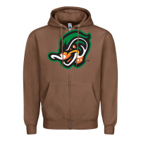 Chestnut down east wood ducks Zipper Hoodie - linhVisuals