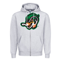 Heather Grey down east wood ducks Zipper Hoodie - linhVisuals