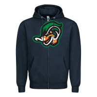Navy down east wood ducks Zipper Hoodie - linhVisuals