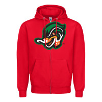 Red down east wood ducks Zipper Hoodie - linhVisuals