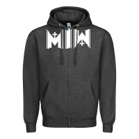 Charcoal Heather Motionless In White Zipper Hoodie - linhVisuals