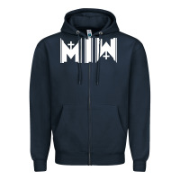 Navy Motionless In White Zipper Hoodie - linhVisuals