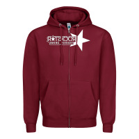 Burgundy ROCK STAR Zipper Hoodie - linhVisuals