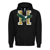 Black husson  eagles Zipper Hoodie - linhVisuals