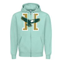Seafoam husson  eagles Zipper Hoodie - linhVisuals