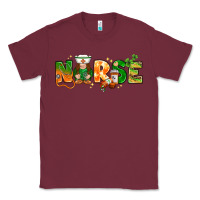 Burgundy St. Patrick's Day Nurse with gnome Classic Tee - HowdyJamesFarm