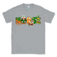 Heather Grey St. Patrick's Day Nurse with gnome Classic Tee - HowdyJamesFarm