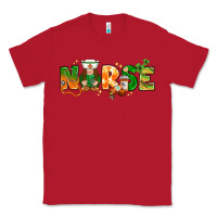 Red St. Patrick's Day Nurse with gnome Classic Tee - HowdyJamesFarm