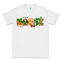 White St. Patrick's Day Nurse with gnome Classic Tee - HowdyJamesFarm